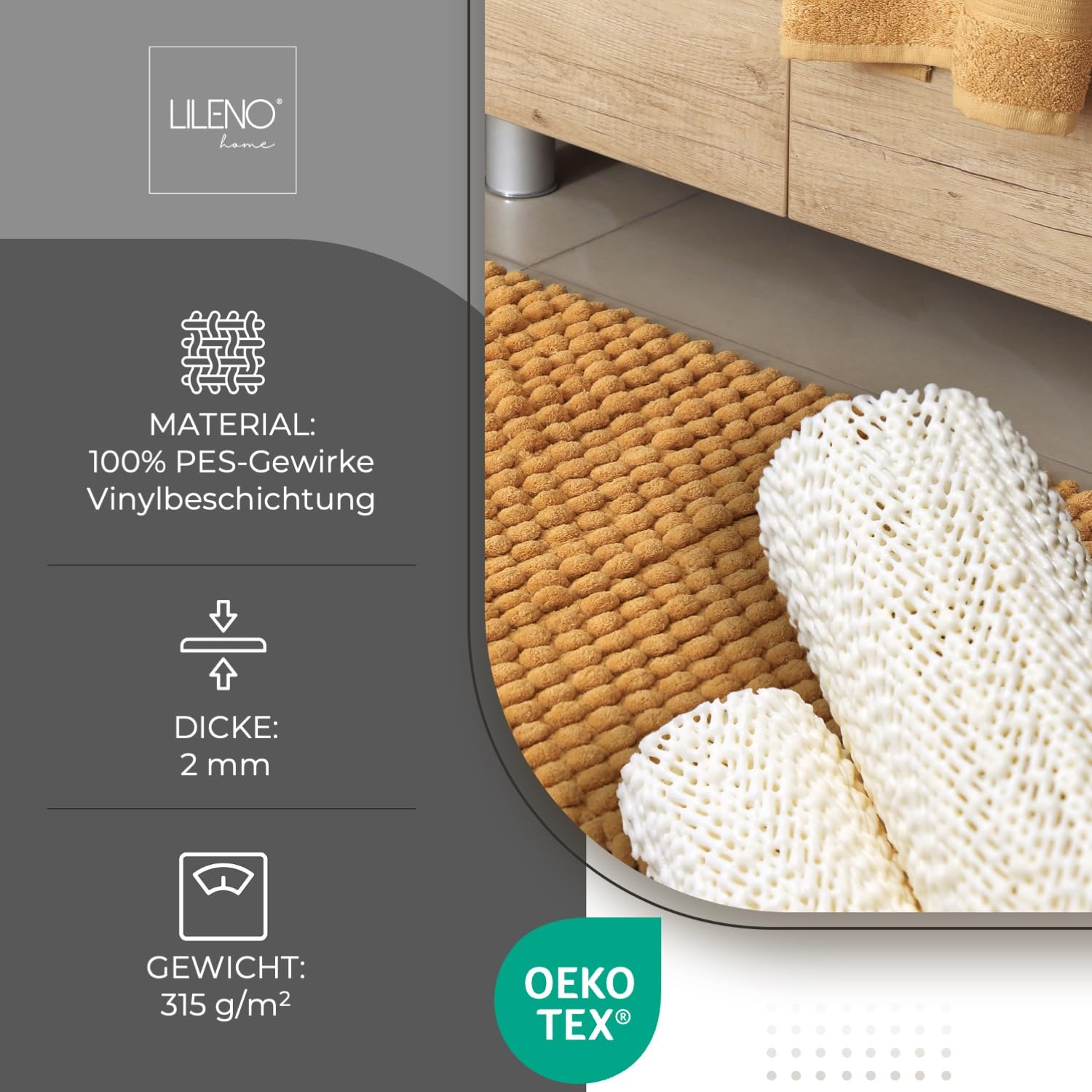 Tappetino Antiscivolo In PVC 40x60 Cm LILENO HOME - Ritagliabile, Per Tappeti, Universale - Foto 3