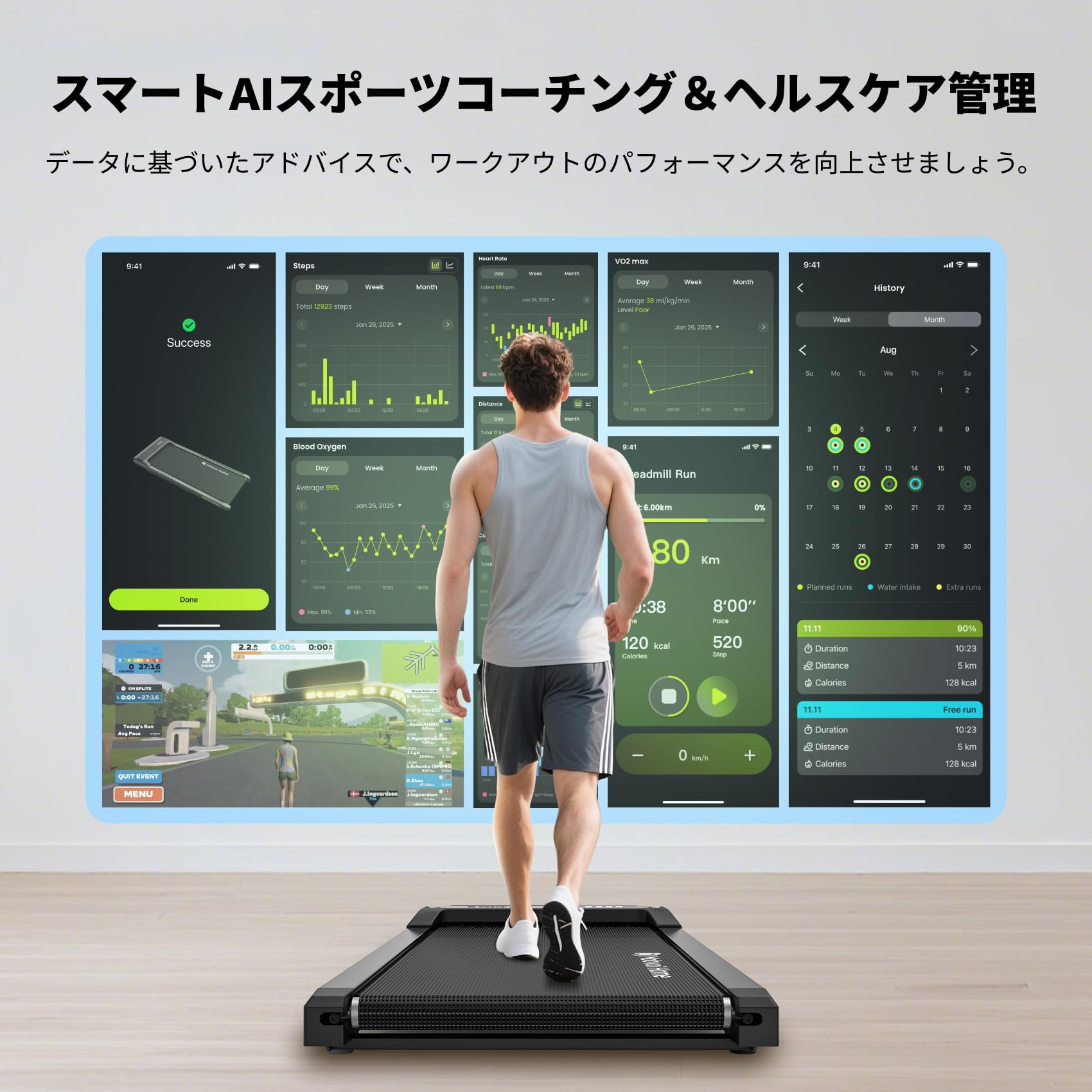 Amazon | Mobvoi ランニングマシン ルームランナー トレッドミル