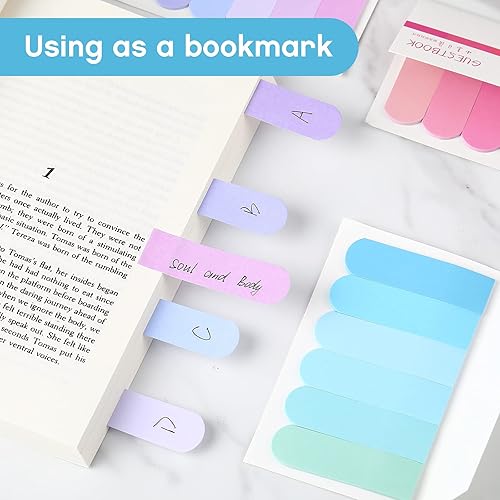 Miniatura 4 de Marspark 960 pestañas de libro para anotar notas coloridas Morandi de 3 pulgadas, pestañas adhesivas de índice, notas transparentes, páginas para