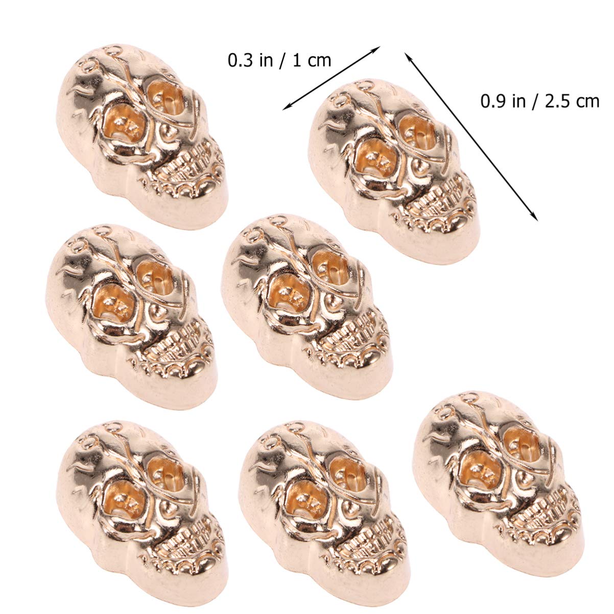 50x Biker Skull Skeleton Rivetti In Pelle Set Per Borsa Abbigliamento - Foto 5