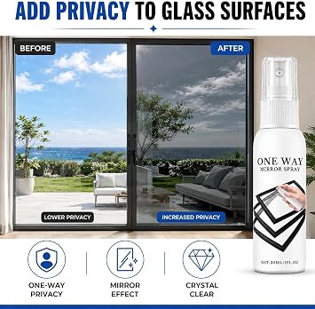 Infrared Blocking Spray, Clear Infrared Blocking Sprays, Reflective Window Spray | One-Way Mirror Privacy Shield For Home & Car, Multi Functional Protective Coating Agent for Windows (2PCS)
