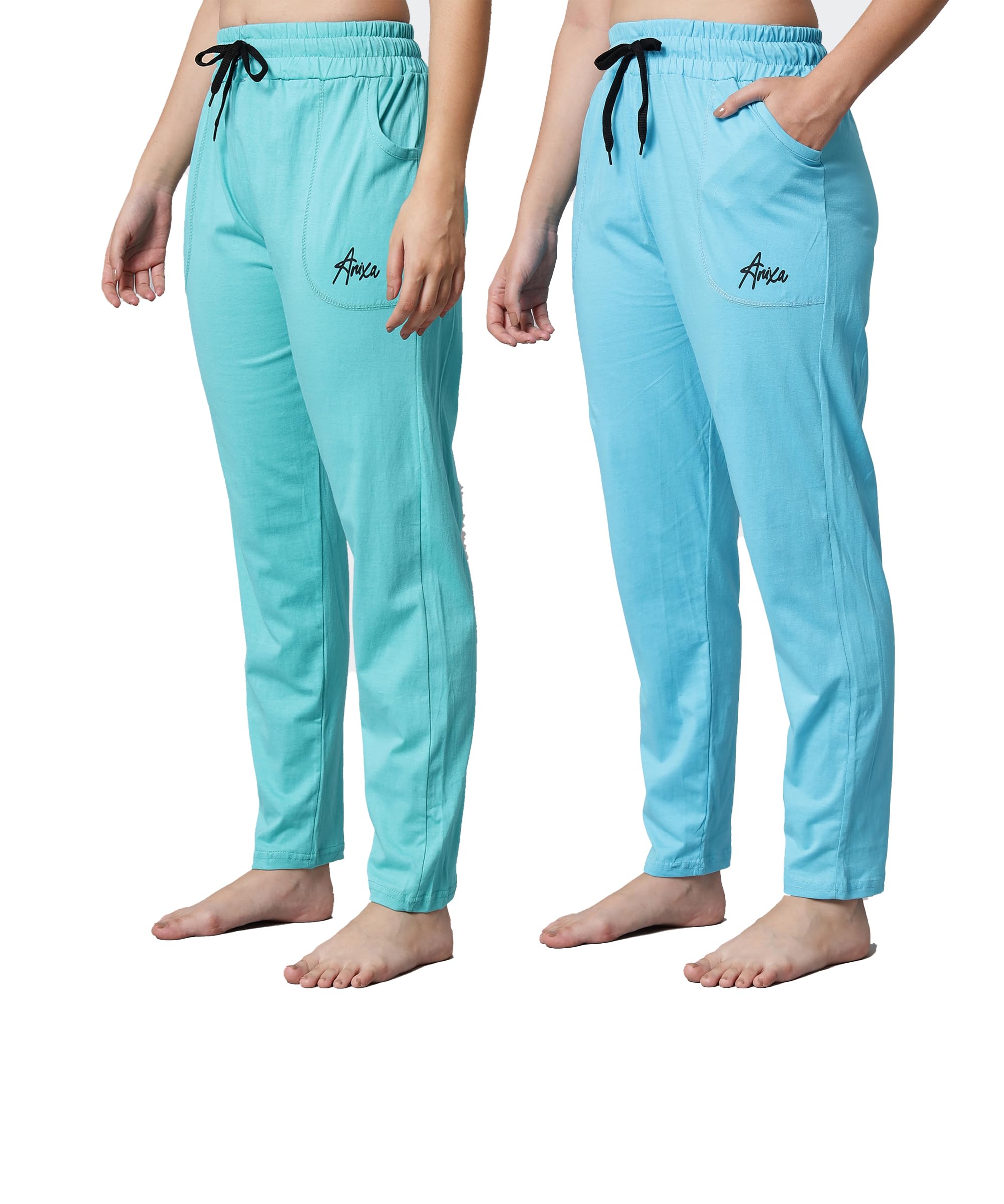 Womens Relaxed Fit Mid Rise Cotton Pyjama - Pack of 2-picture-19