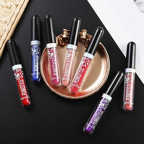 Miniatura 7 de Juego de 12 lápices de labios líquidos mate maquillaje de labios brillo de labios brillante de diamante con purpurina 24 horas impermeable de larga