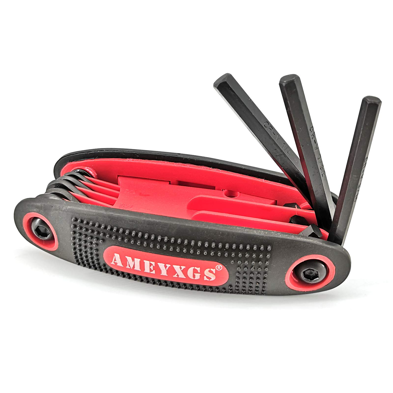 ZSHJGJR Archery Bow Wrench Set Compound Recurve Bow Allen Hex Key Ring Wrench Multifunction 9 In 1 Archery Bow Allen Wrench Tool (Red)