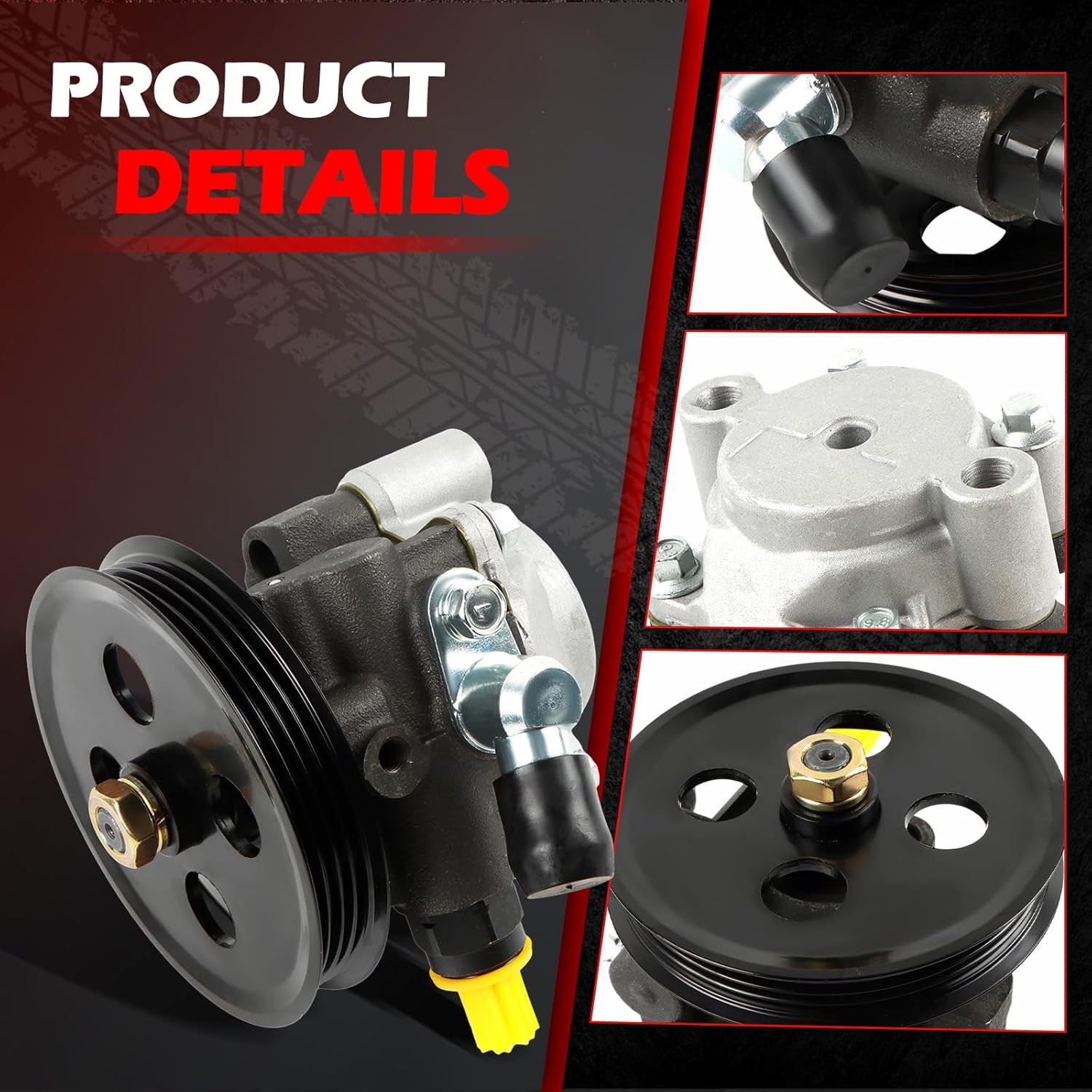 21-5362 Power Steering Pump Fit for Sienna 2004 2005 2006 3.3L V6, Power Assist Pump with Pulley Replace for 21-5362