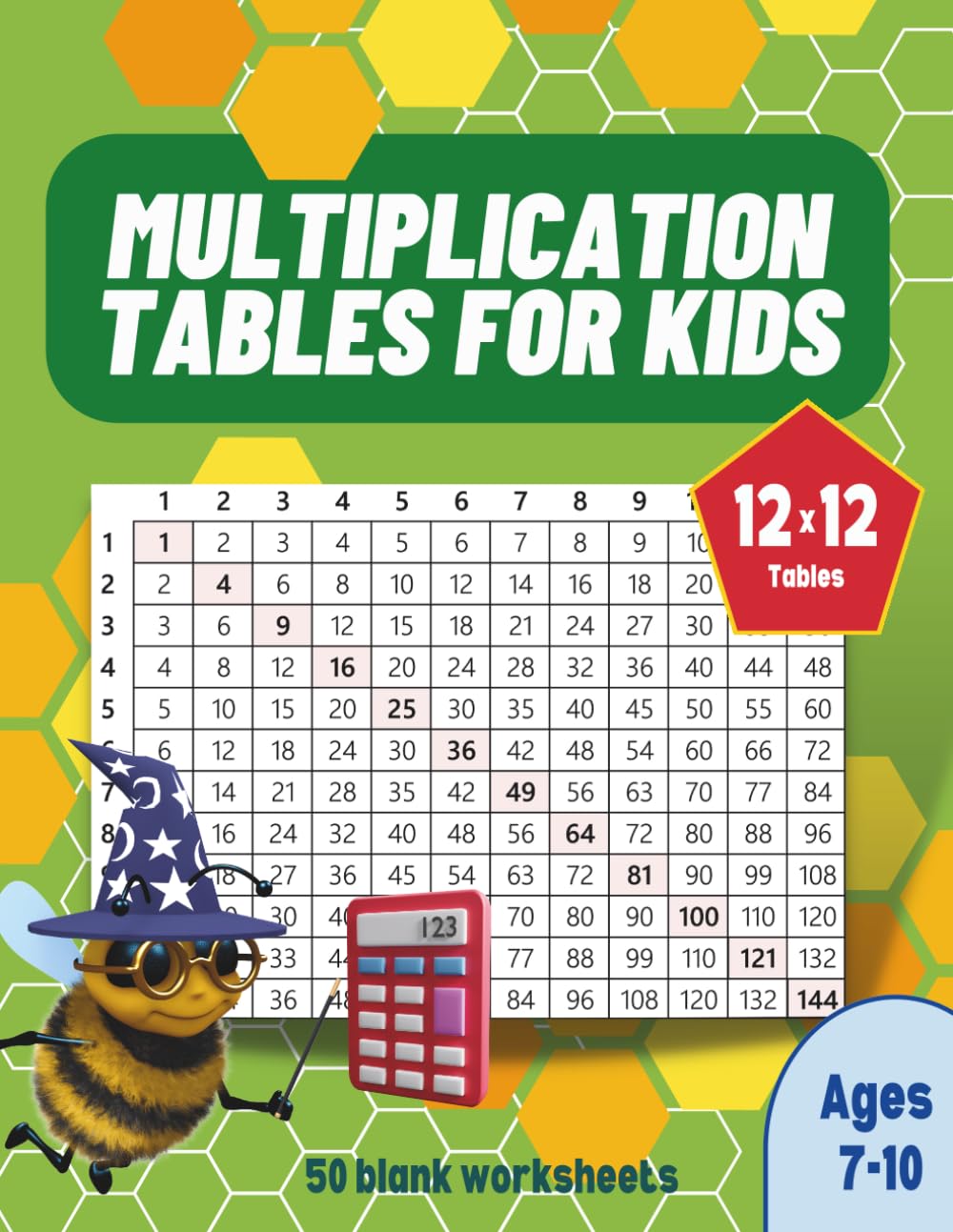 Multiplication Tables for Kids: 50 Blank Maths Tables 1-12
