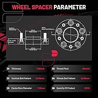 Vista 2 de BDFHYK Separadores de ruedas 5x115mm 1.25 pulgadas 5x4.5 con centro de rueda Hubcentric compatibles con Chrysler 300 300M Challenger Charger Magnum