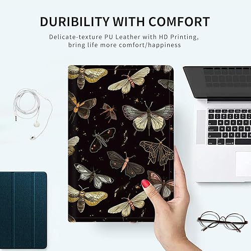 Vista 76 de Funda para Kindle de 6 pulgadas (11.ª generación, versión 2024/2022) delgada de piel sintética, ajustable, multiángulo, Smart Shell con función