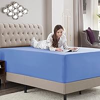 Vista 108 de Empyrean Charcoal Grey Extra Deep Pocket Fitted Sheet Full Size, Hotel Luxury Deep Pocket Full Size Fitted Sheet Only Easily Fits 18 to 24 Inch