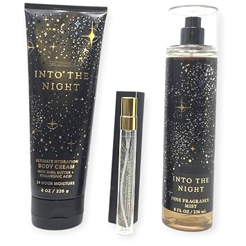 Bath and Body Cream and Mist Set with Fawn Over Me Travel Perfume Into the Night
