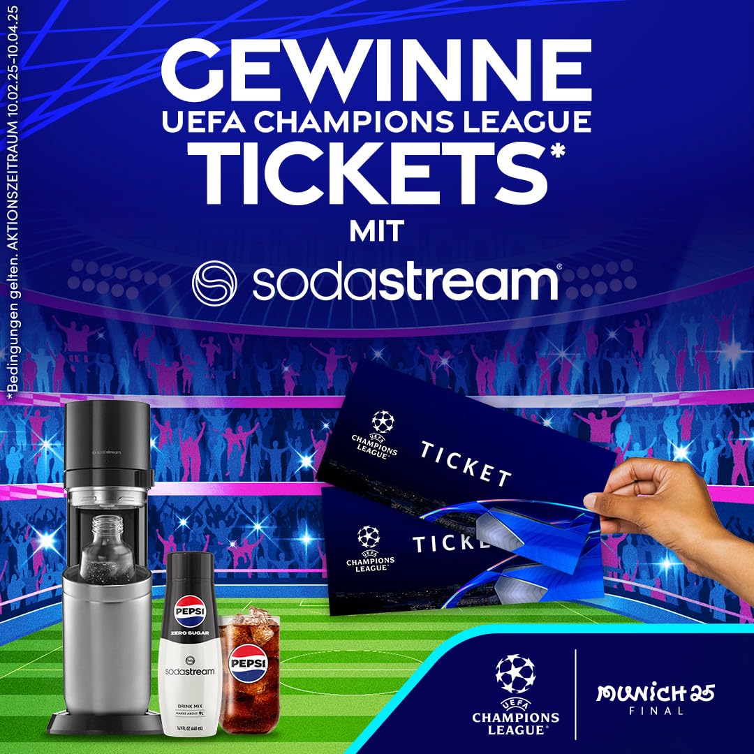 SodaStream Wassersprudler CRYSTAL 3.0 mit Quick-Connect CO2-Zylinder | inkl. 1x 0,7L CRYSTAL Glasflasche | Nur kompatibel mit CRYSTAL Glasflasche |Farbe: Titan