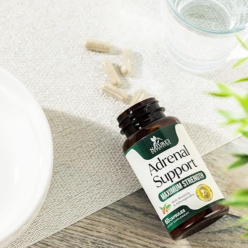 Miniatura 9 de Suplementos de apoyo suprarrenal  Ashwagandha y 10 hierbas adaptogénicas incluyendo Rhodiola Rosea, albahaca sagrada  Suplemento suprarrenal para