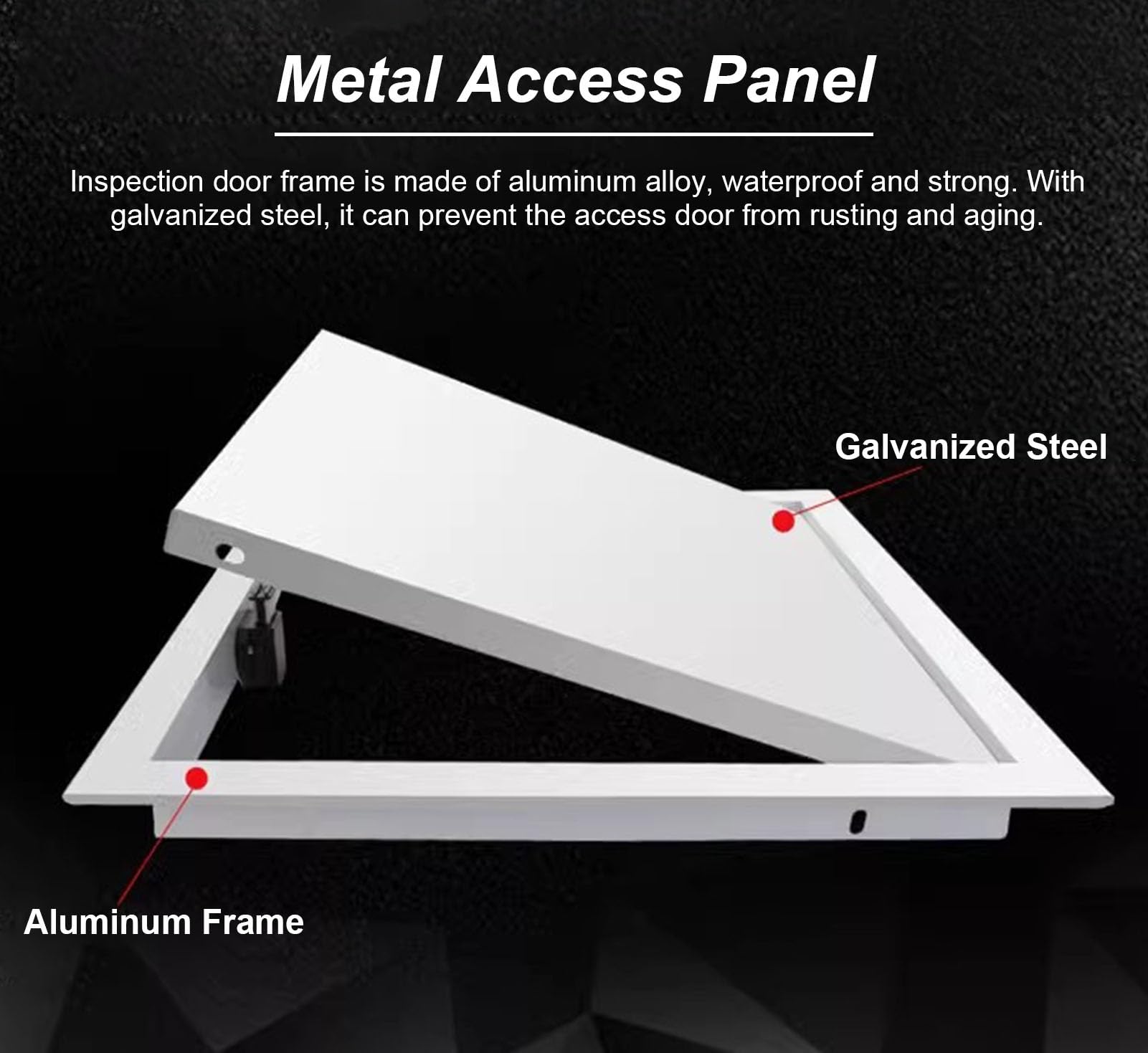Puerta de Acceso pequeña Blanca con Cierre magnético, Panel de Acceso metálico para fontanería/Electricidad, trampilla de inspección empotrada, Placa de Cubierta para Orificio de Pared (6x8