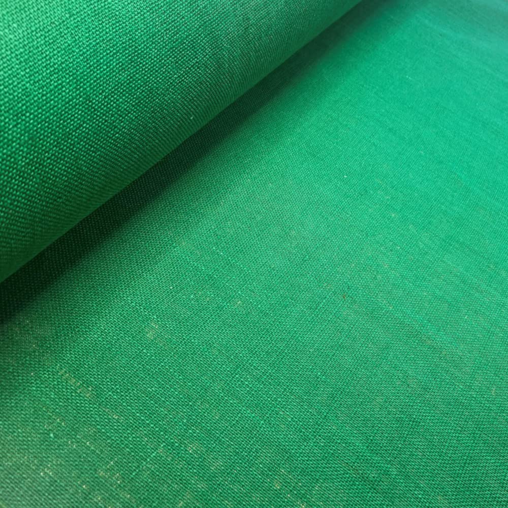 Coloured Rustic Hessian 100cm Wide Jute Burlap Table Runner (Emerald)