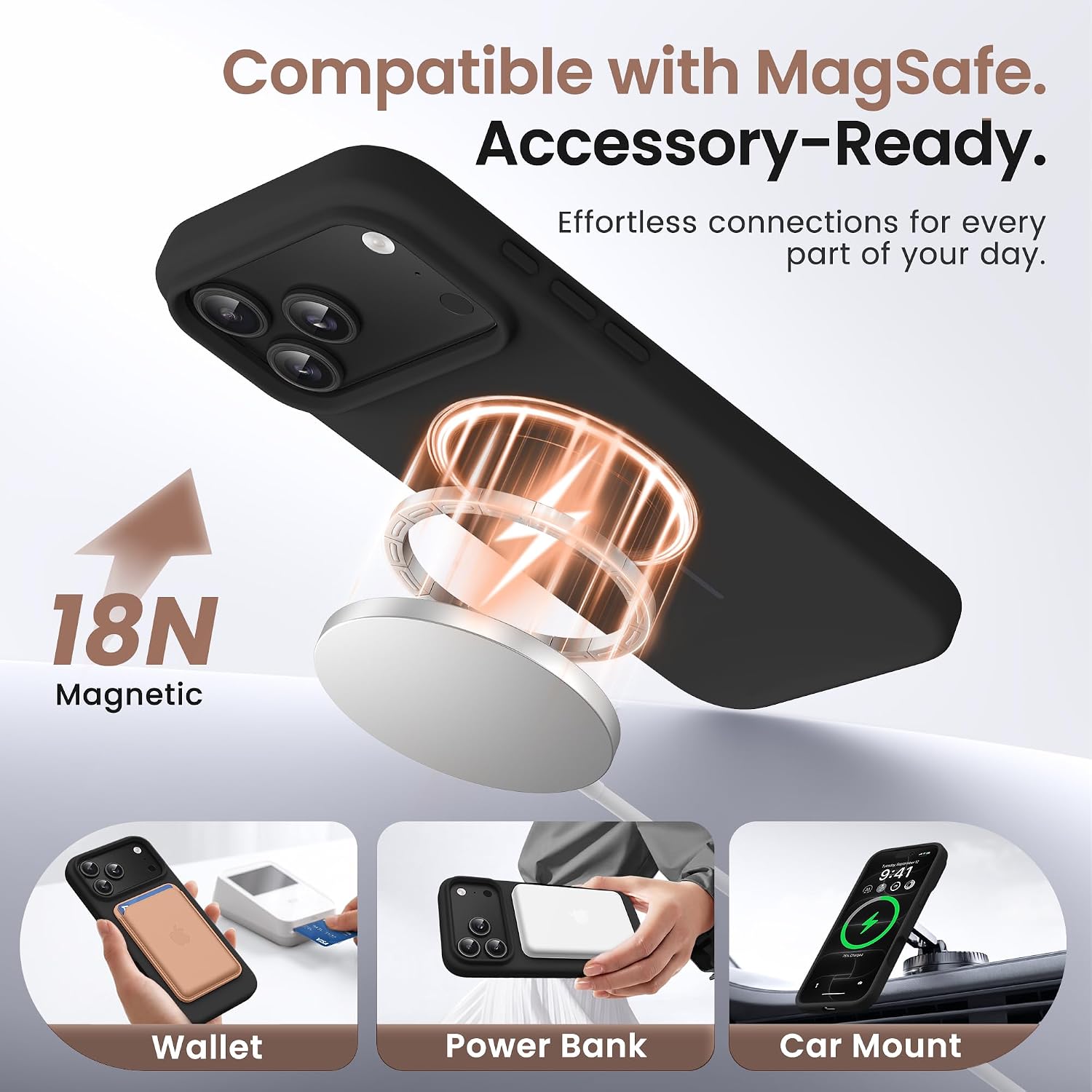  for iPhone 18 Pro Case/iPhone 17 Pro Case, Black/Ring thumbnail