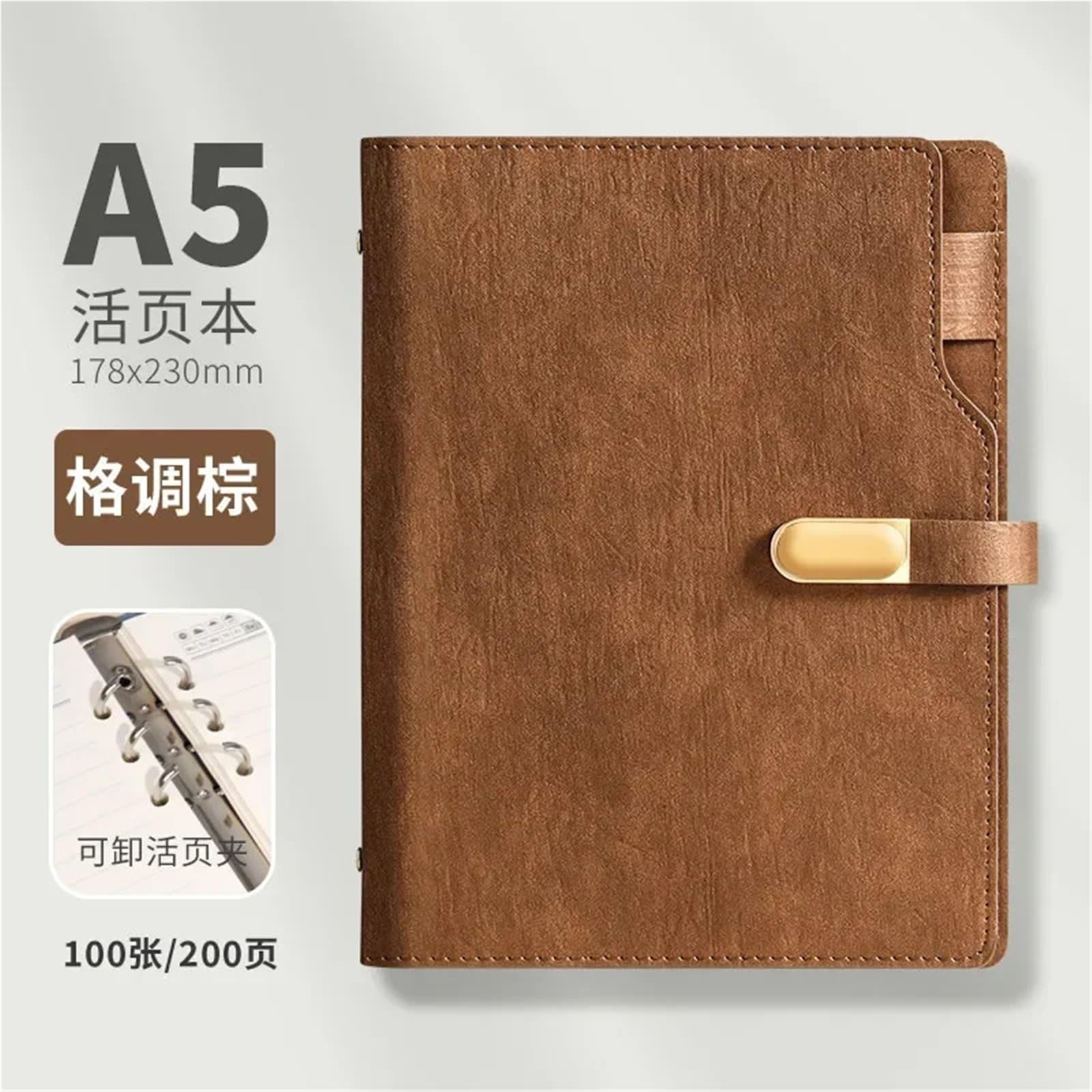 Carnet à feuilles mobiles multifonctionnel A5