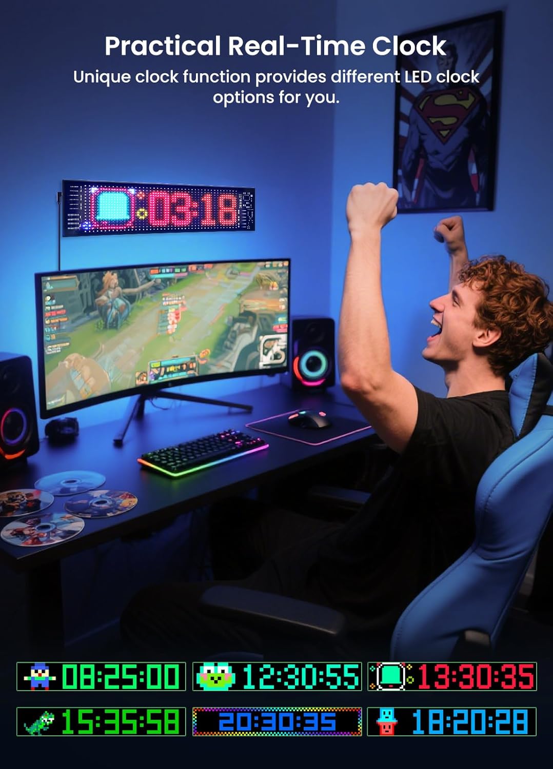 Led Sign for Car Windshield, Programmable LED Scrolling Flexible Screen Digital Display, APP Control, Advertising LED Sign with Remote, DIY Pattern Animation (Black, 3"x7") - Image 5