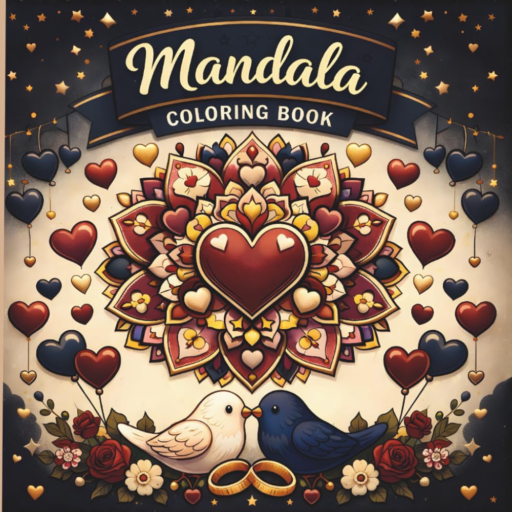 Mandala Coloring Book - Love Edition for self care, relaxation and anxiety relief