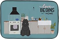 Vista 241 de Caroline's Treasures CK7824DDM - Tapete absorbente para secado de platos con diseño de bulldog inglés, rojo y blanco, para encimera de cocina, 14 x