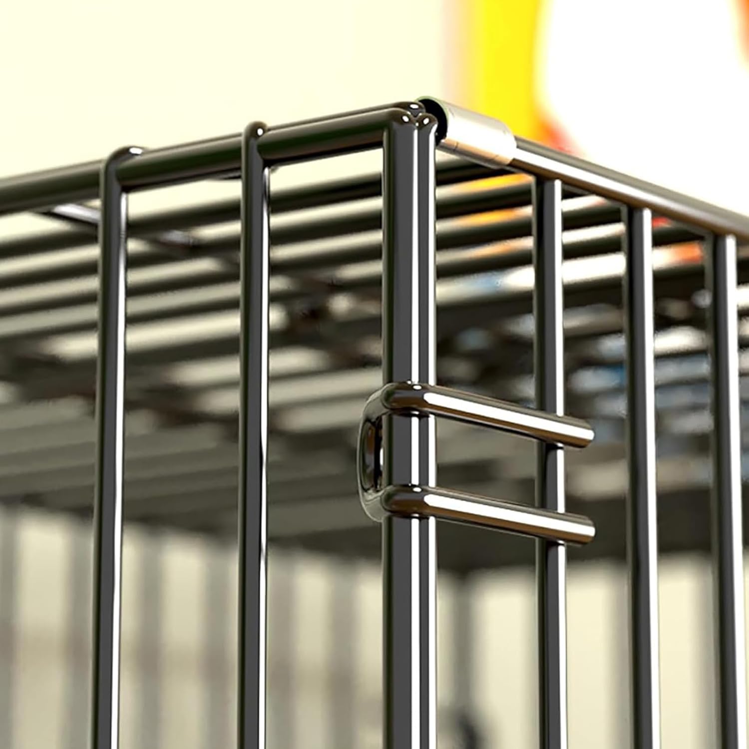 Foldable Metal Dog Crate for Small to Medium Dogs, Portable Puppy Crate Pet Kennel with Removable Tray, Heavy-Duty Wire Dog Cage Playpen for Travel Indoor Outdoor Use,19.7"