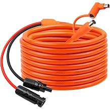40FT Solar Panel Connectors to DC 8mm Adapter Cable, 12AWG+14AWG Solar Cable Cord with DC8020/7909,Compatible with Jackery, Anker,GZ Yeti,BLUETT Portable Power Statio,Solar Generator