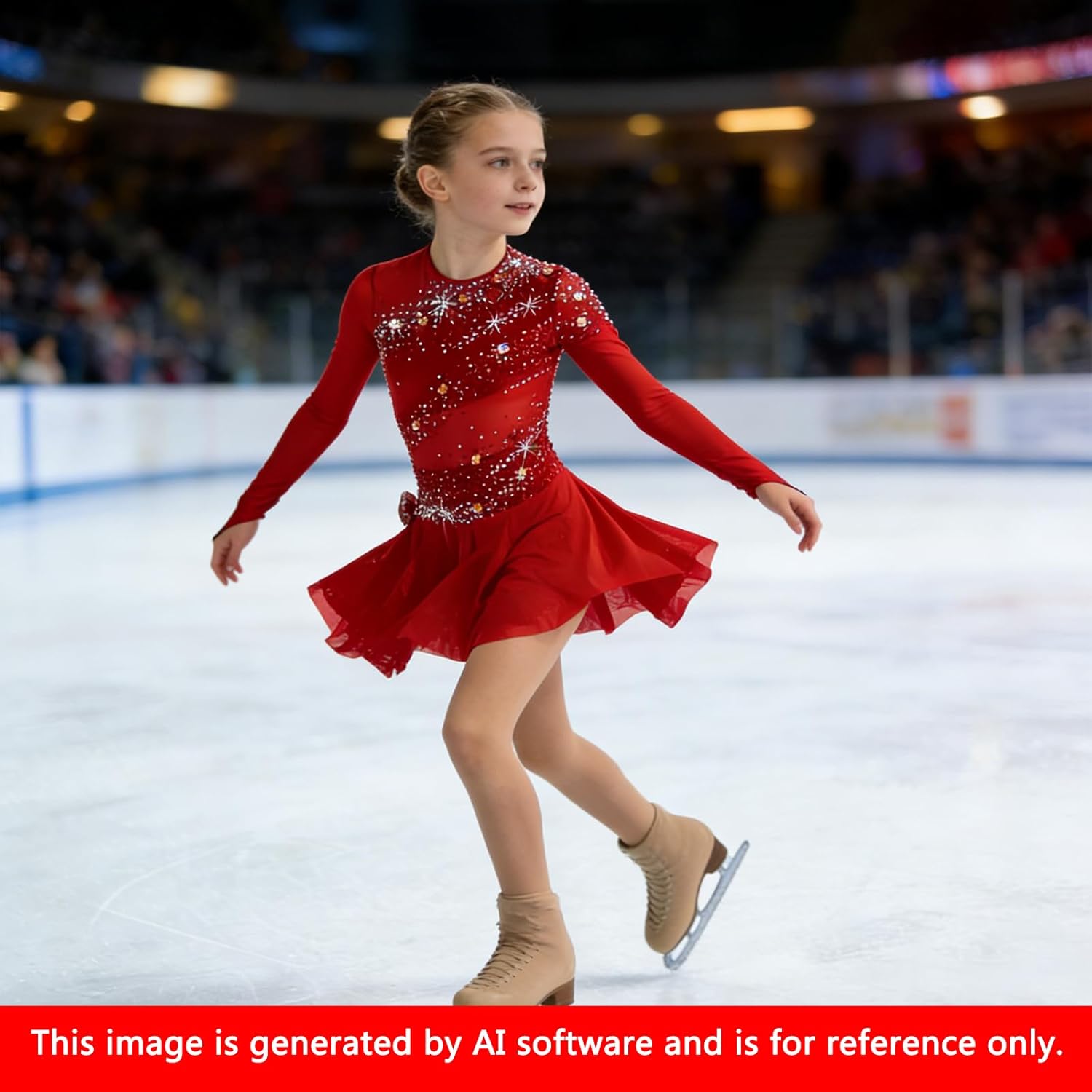 LIUHUO Figure Skating Dress - Black Velvet Dress for Girls Competition