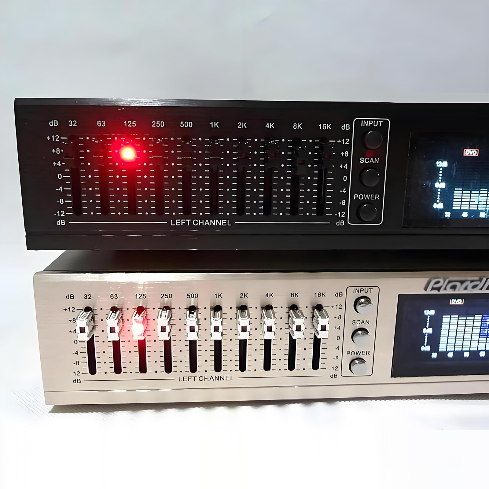 Ecualizador Gráfico Dual De 10 Bandas, Controlador Digital De Efectos De Audio, Respuesta De Frecuencia: 20 Hz-20 KHz, Ajuste De Frecuencias Altas/Medias/Bajas, para Casa, Escenario