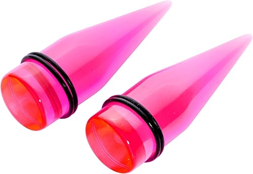 Miniatura 2 de White Acrylic Straight Taper Set Available in Sizes 14 Gauge to 00 Gauge 1.6mm (14 Gauge)