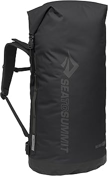 Sea to Summit Big River Dry Backpack with Adjustable Harness, 75 Liter, Jet Black