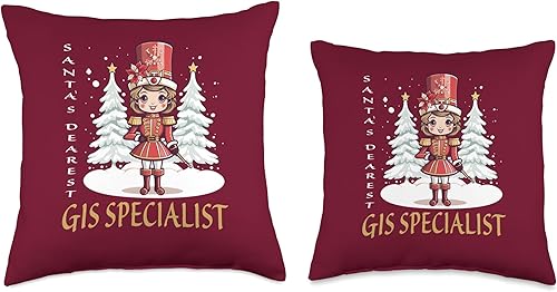 Miniatura 3 de GIS SPECIALIST Gifts GIS Specialist Christmas Classic Female Nutcracker Throw Pillow, 16x16, Multicolor