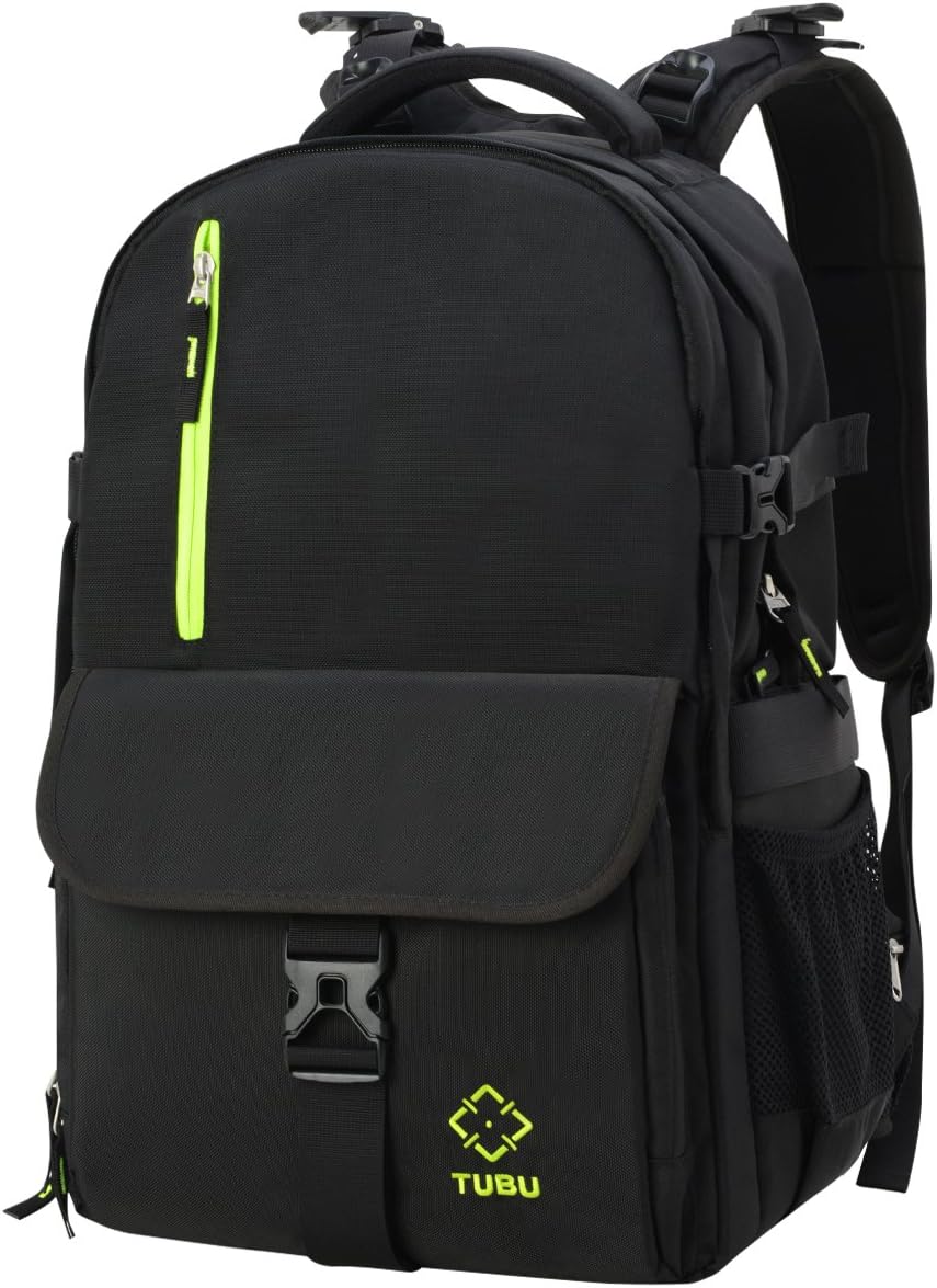 DSLR Camera Backpack With Side Quick Access And Waterproof Rain Cover Fit 15.6 inch Laptop