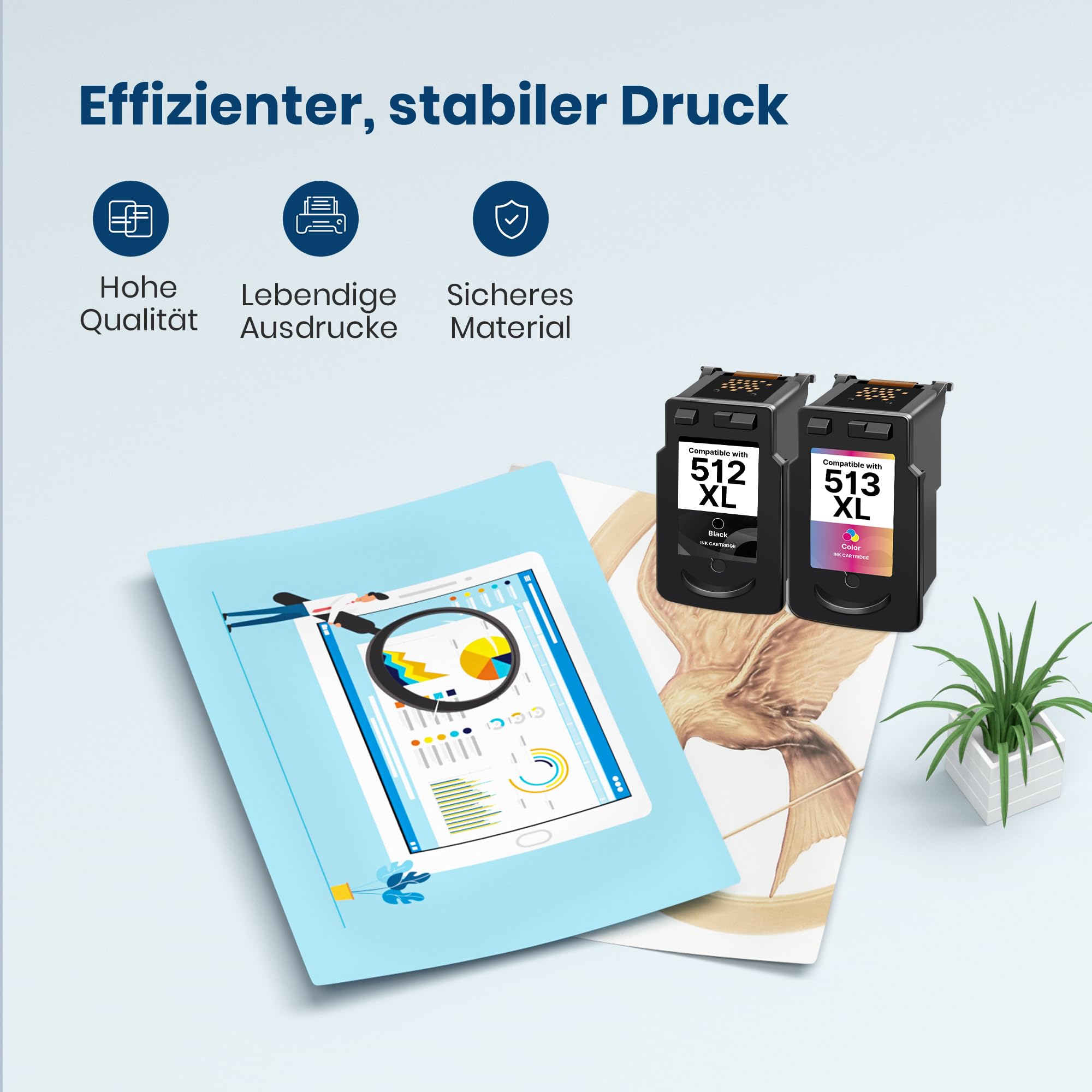 Cartucho de tinta Compatible con Canon pg 512 cl 513, cartucho de tinta