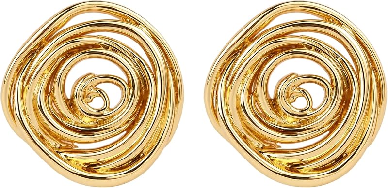 1 Uds. Broche de remolino en espiral dorado para mujer, alfileres minimalistas de moda para aniversario