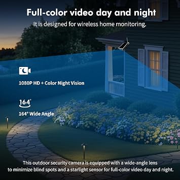Solar Security Camera Outdoor Wireless WiFi, No Subscription,Built in SD,AI Detect and Hi-Perf Battery, Reliable Below -10C for Outdoor Surveillance. Solar Powered Home Security Cameras