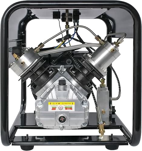 TUXING 4500Psi Pcp Compressor,Double Cylinder Scuba Air Compressor,Manually Stop Version,High