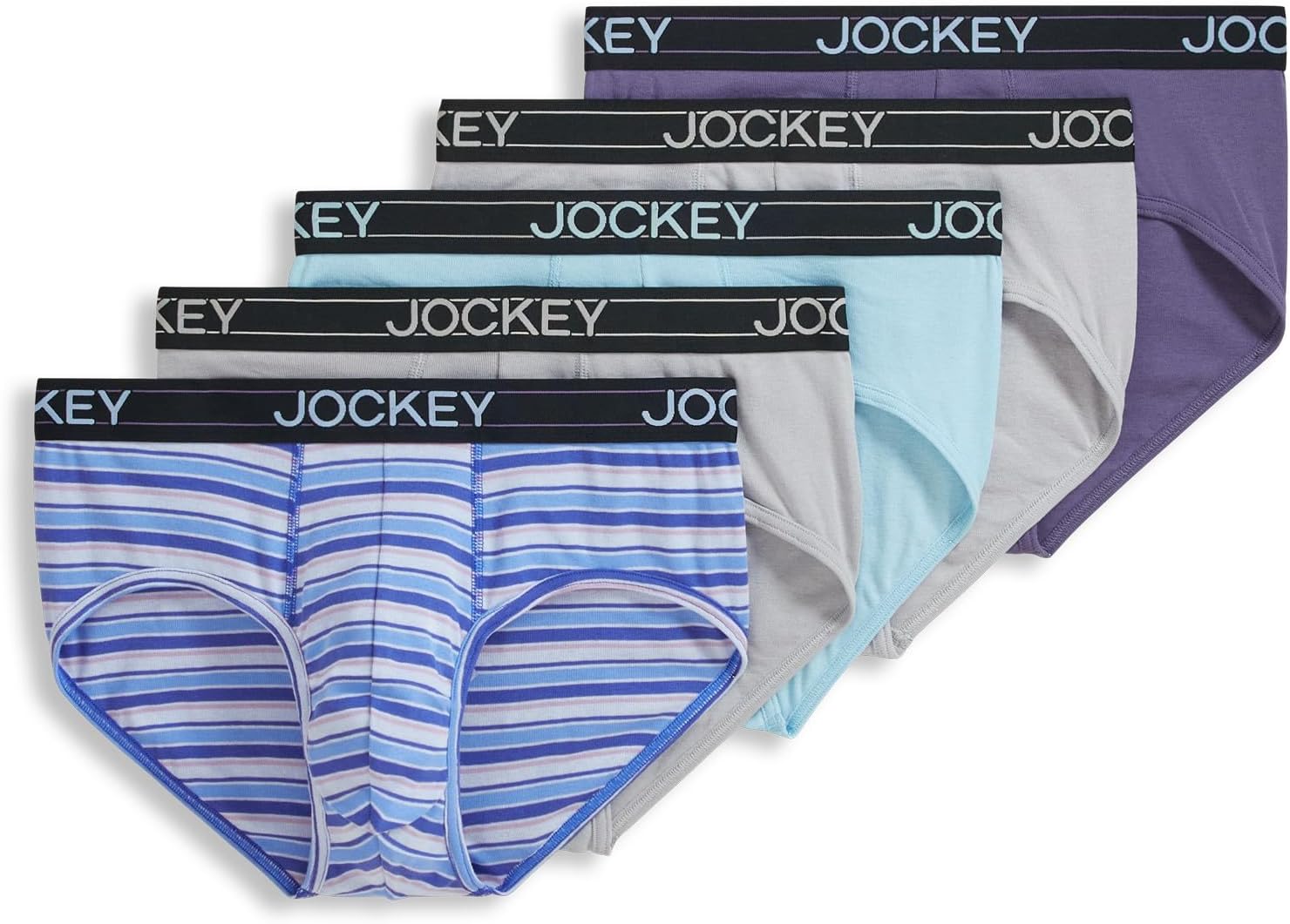 Jockey Men's Underwear Lightweight Cotton Blend Brief - 5 Pack