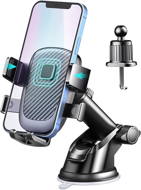 Car Phone Holder, Acrhkoor [2022 Version] 360° Rotation Universal Car Phone Mount Cradle for Dashboard/Windscreen/Air Vent, with Strong Suction , for All 4.7'' to 6.7'' Cellphones iPhone 14 13 Samsung