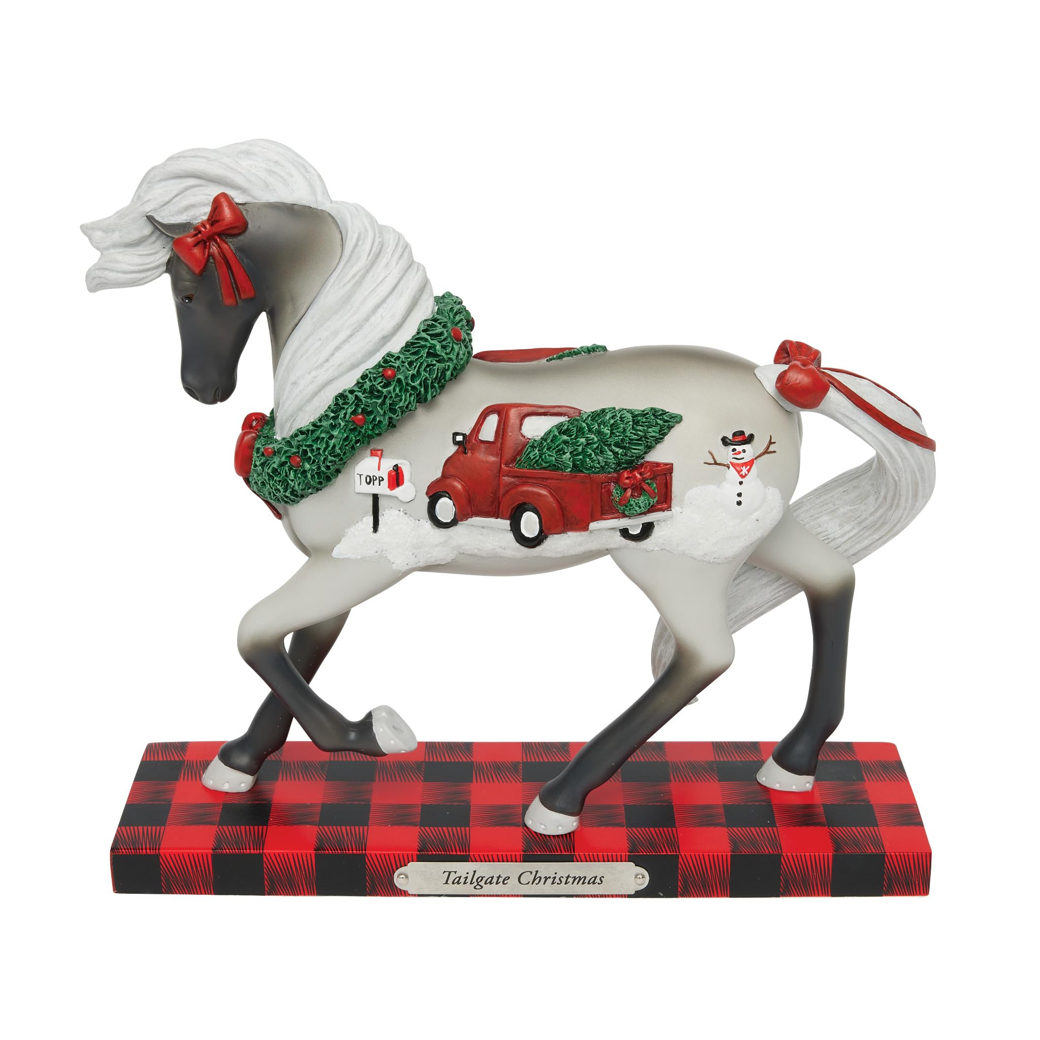 Enesco Trail of Painted Ponies poney de Noël décoration hivernale multicolore