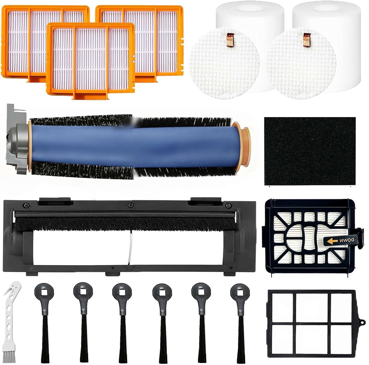 Replacement Parts Compatible with Shark AI AV2501S AV2501AE RV2502AE RV2520AOUS AV2510AOUS AV2511AE RV2610WA AV2610WA Accessories Kit with Main Brush Cover,Filters,Primary Filter,Side Brushes