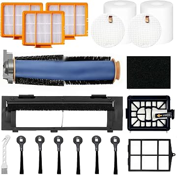 Replacement Kit for Shark AV2501AE AV2501S AV2511AE AI Robot Vacuum | Fits Shark AV2501S,AV2501AE,AV2511AE,RV2502AE.Includes roller brush,side brushes,HEPA filters,dustbin,cleaning tool.