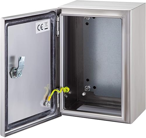 VEVOR Caja eléctrica de acero de 16 x 12 x 8 pulgadas, caja eléctrica de acero inoxidable 304 para equipos electrónicos, IP65, resistente a la