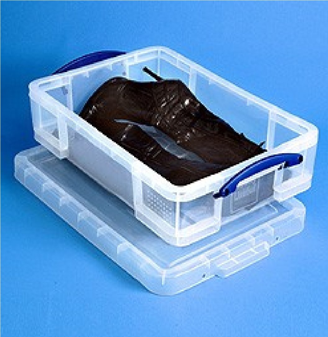 Buosha White 24.5 Litre Large Really Useful Clear Storage Box *Mega Box Deal 2 For £29*