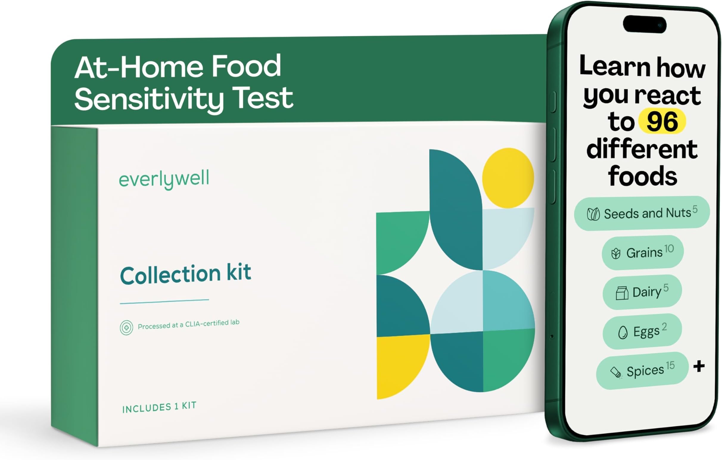 Everlywell Food Sensitivity Test - Learn How Your Body Responds to 96 Differe...