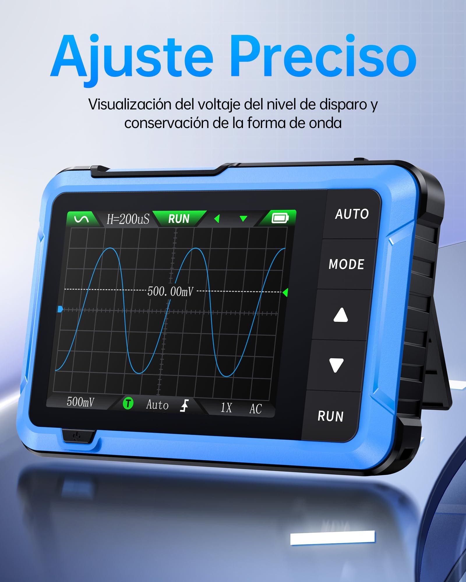 FNIRSI DSO-510 Osciloscopio Portátil/Generador de Señales DDS 2IN1, Osciloscopio Digital Automotriz TFT de 2,8’’, Ancho de Banda de 10MHz, Muestreo de 48MS/s, Disparo Auto/Normal/Único