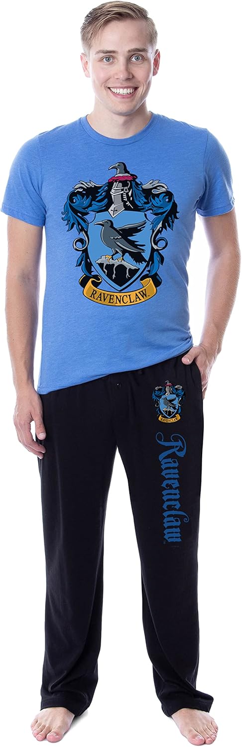 INTIMO Harry Potter Mens' Hogwarts All Houses Wizarding World Sleep Pajama Set