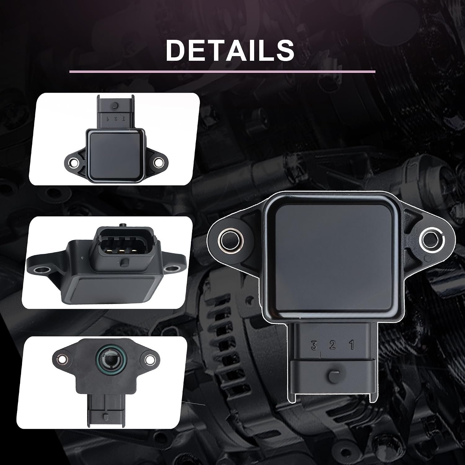TPS Throttle Position Sensor 35170-22600 Fit for Kia Spectra Spectra5 Sportage, Fit for Cadillac Catera, Fit for Dodge Verna,Fit for Hyundai Accent Elantra Tiburon Tucson，Fit for Saab 9-3 900