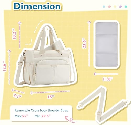 Miniatura 7 de mommore Bolsa de pañales, bolsa para extractor de leche compatible con Medela, Spectra S1, S2, bolsa de bebé con bolsa enfriadora y funda para