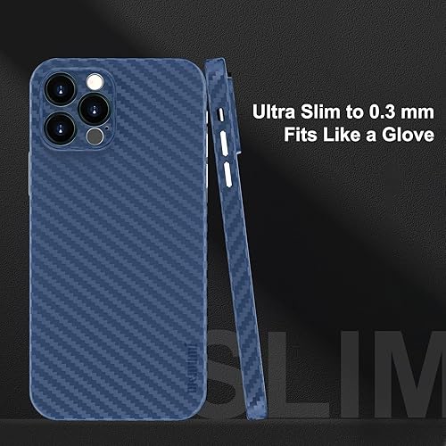 Miniatura 2 de memumi Funda para iPhone 12 Pro Ultra Slim de 0.012 in de fibra de carbono, contraportada compatible con iPhone 12 Pro, funda delgada, diseño