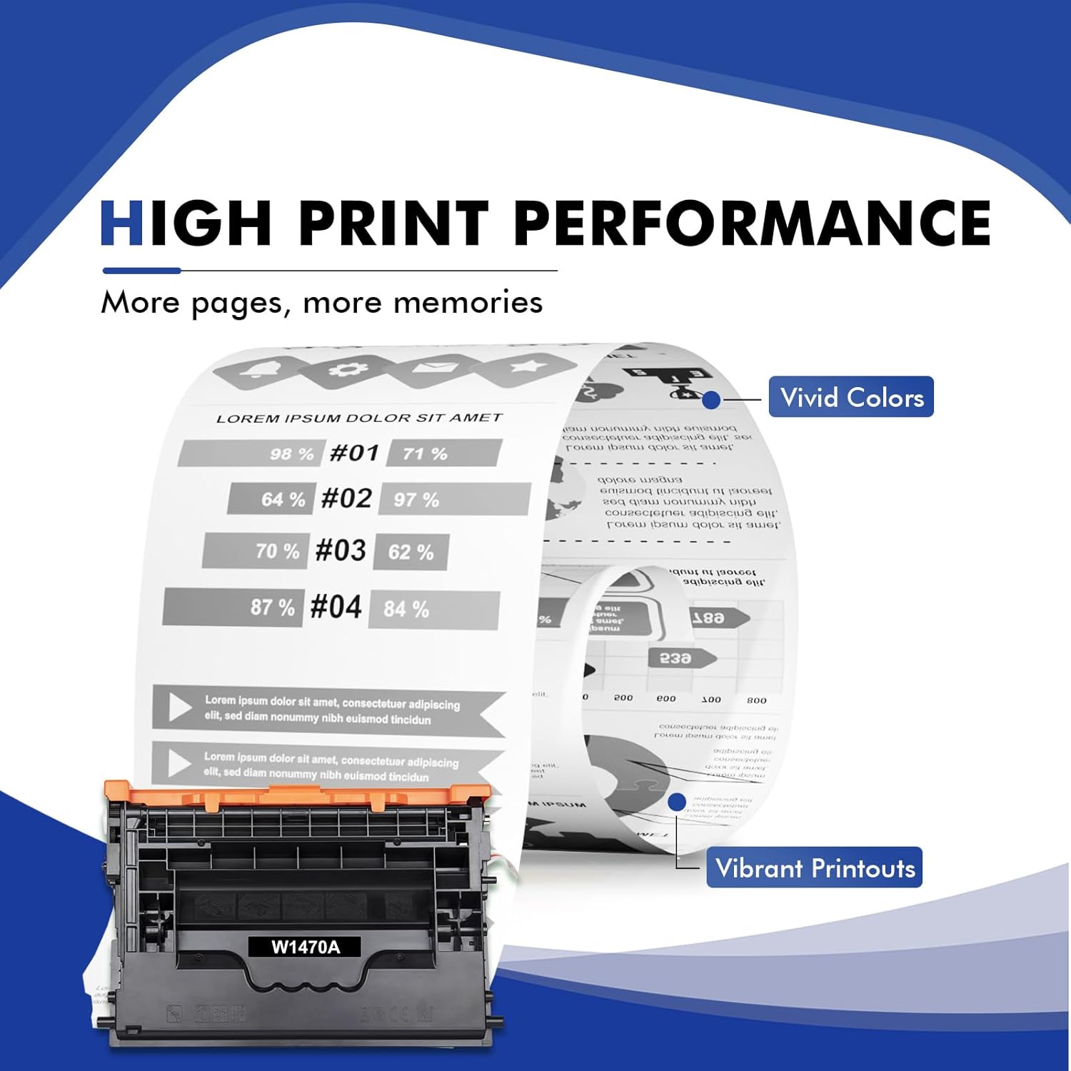 147A Black Toner Cartridge Compatible for HP 147A M612 W1470A 147X Toner for HP LaserJet Enterprise M610n M611dn M611x M612dn M612x MFP M634h M635fht M635h M636fh Printer Ink (2-Pack)