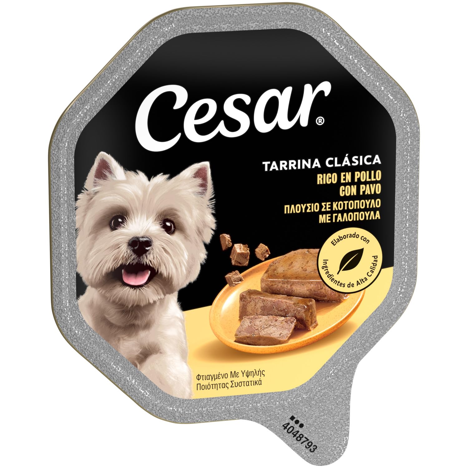 César Comida Húmeda para Perros en Paté, Sabor Pollo (Pack de 14 Tarrinas x 150g)